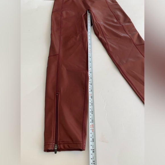 A.L.C. Emile Faux Leather Leggings color burgundy, size 4. - Picture 13 of 13